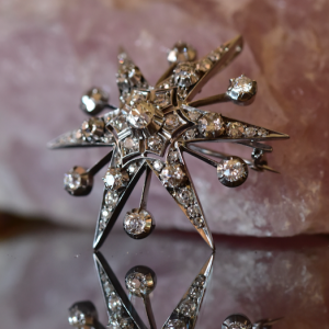 Diamond Star Brooch and Pendant