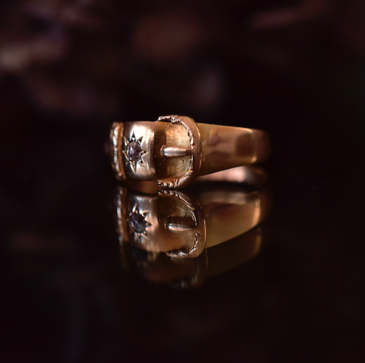 Victorian Gold & Diamond Buckle Ring